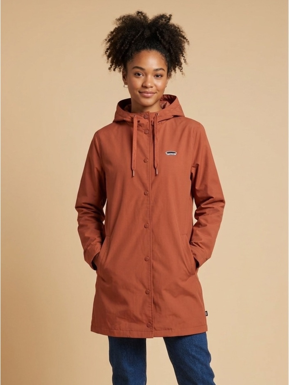 Vans Thanks Coach MTE Hooded Long Jacket Women’s Size S Sequoia NWOT